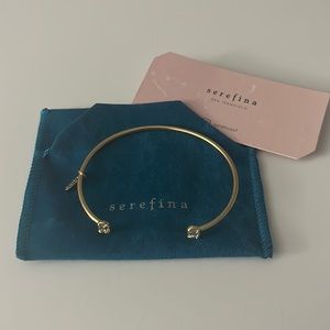 Serefina Rose Cut CZ Cuff Bracelet